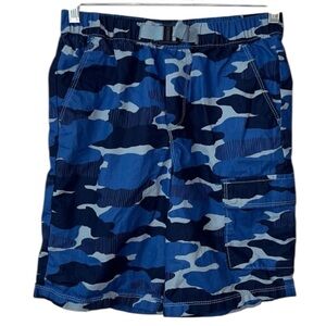 Hanna Andersson Blue Camouflage Cargo Shorts Size 10